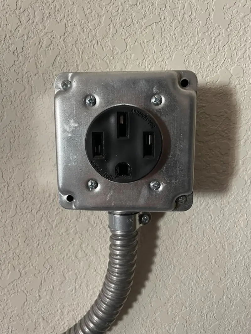 NEMA 14-50 outlet installed for Smart Home Electrical in Blaine